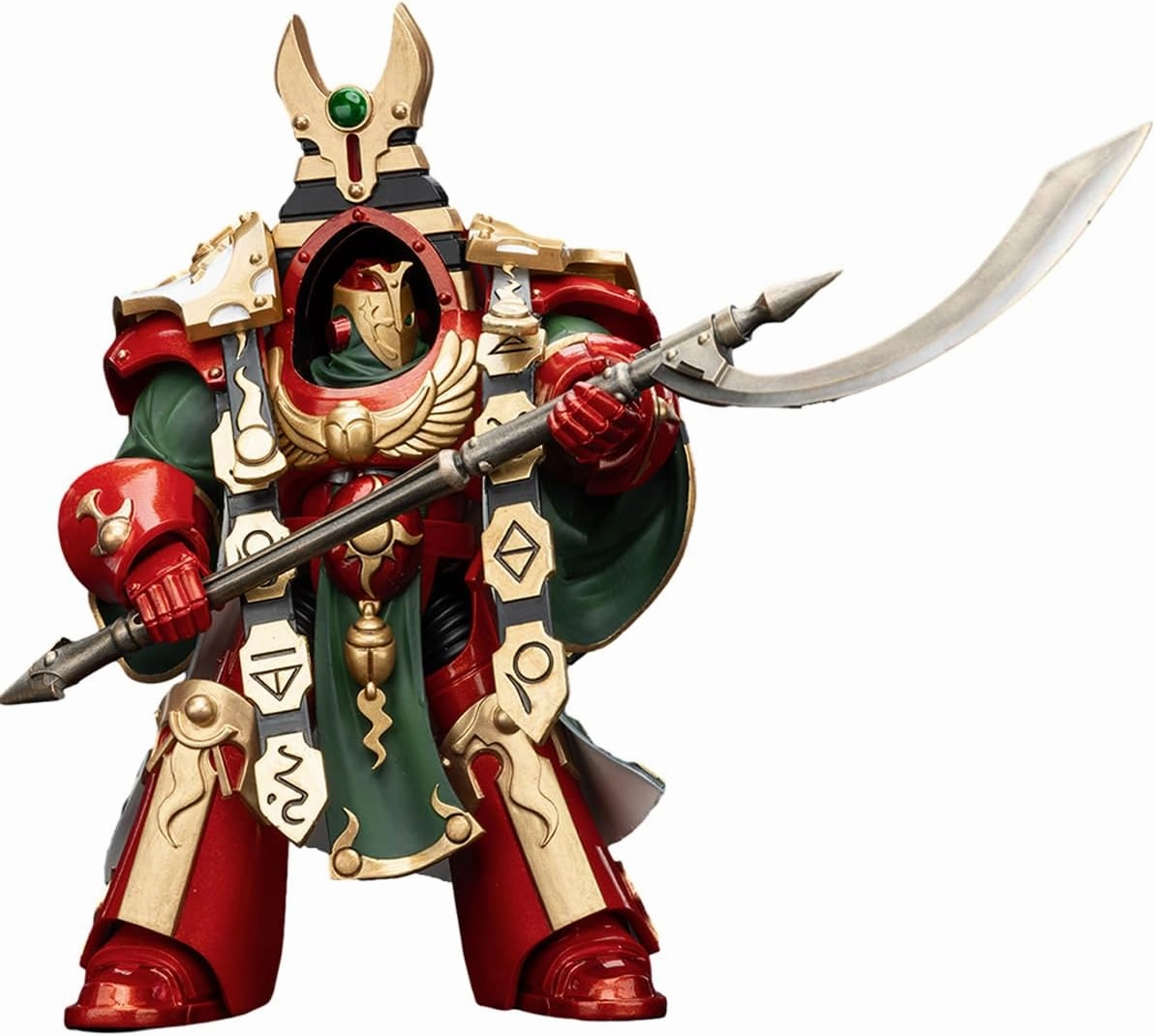JOYTOY 1/18 Action Figure Warhammer 30K The Horus Heresy Thousand sons Legion Praetor in Cataphractii Terminator Armour Collection Model Birthday Gifts 4.84 inch
