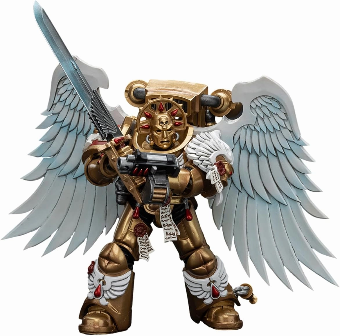JOYTOY Warhammer 40,000 1/18 Blood Angels Sanguinary Guard with Encarmine Sword 1 Collection Model Birthday Gift 4.8 Inch
