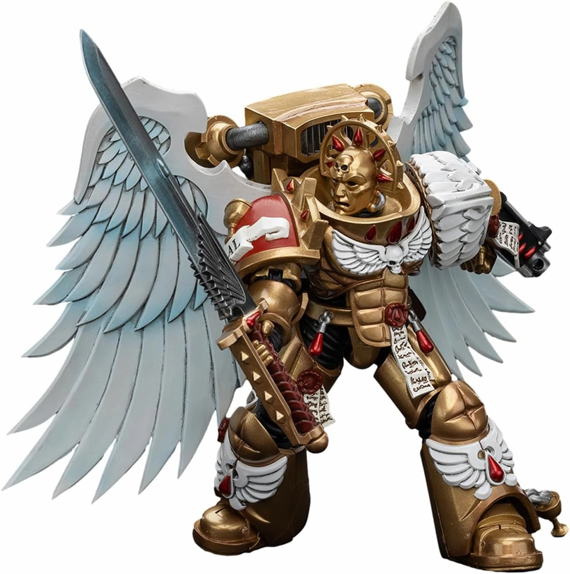 JOYTOY Warhammer 40,000 1/18 Blood Angels Sanguinary Guard with Encarmine Sword 1 Collection Model Birthday Gift 4.8 Inch