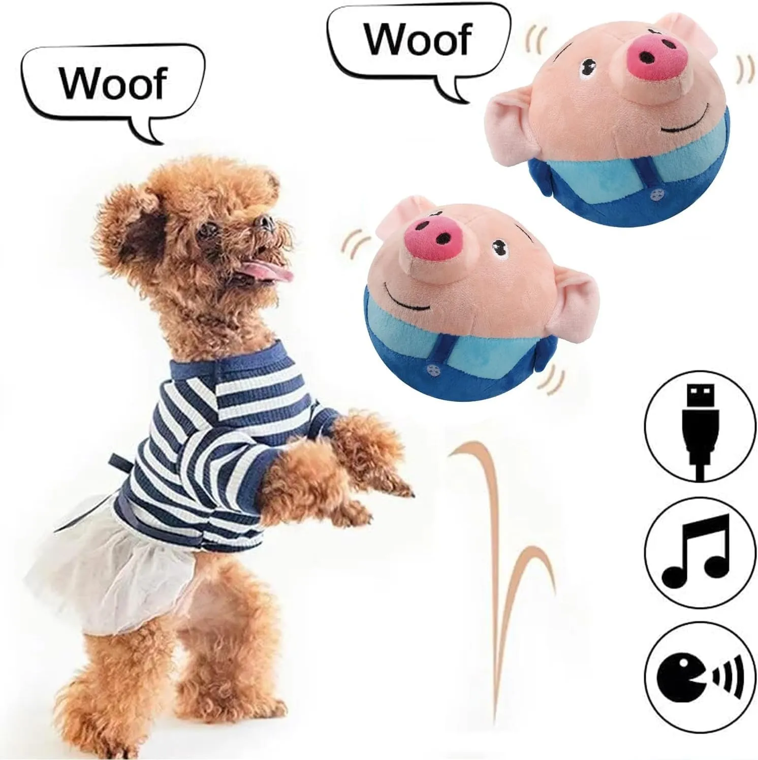 Jumping piggy ball | interactive toy ball