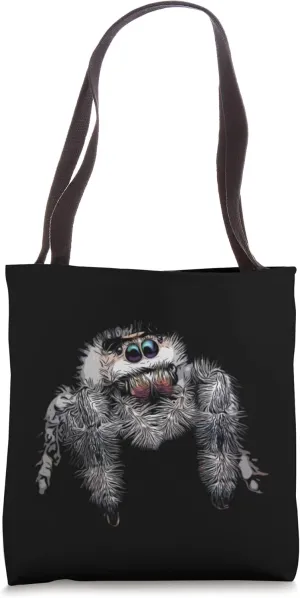 Jumping Spider Mom Dad Spooder Cute White Spood Pet Spider Tote Bag