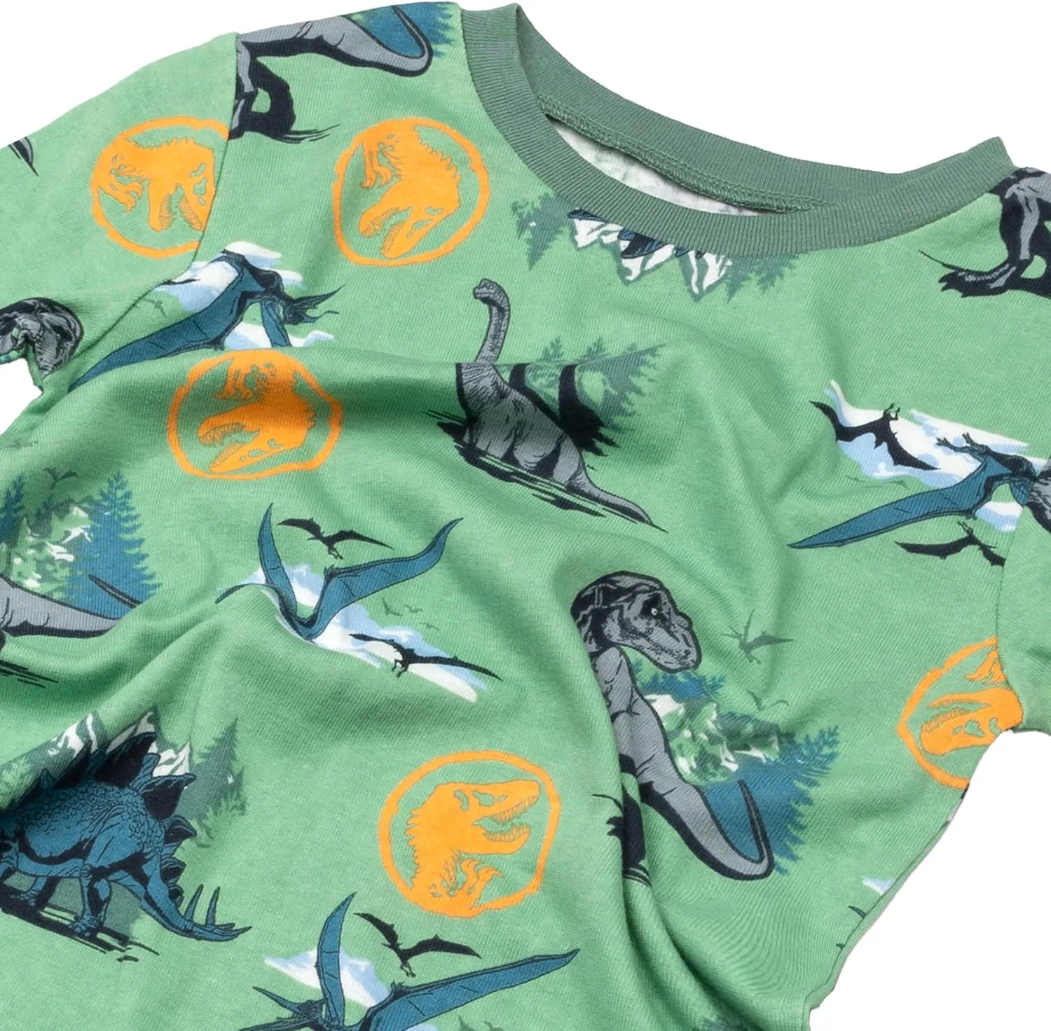 Jurassic World Boys' 4-Piece Snug-fit Cotton Pajama Set, Soft & Cute for Kids