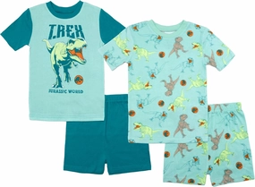 Jurassic World Boys' 4-Piece Snug-fit Cotton Pajama Set, Soft & Cute for Kids