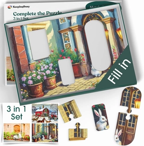 Keeping Busy Object Large Piece Puzzles for Seniors | 3 Pack | Dementia Activities for Seniors Game Solve in 3 Steps Dementia Products for Elderly Alzheimers Products for Elderly Alzheimers Activities