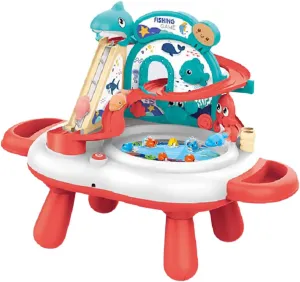 KESYOO 1Set Fishing Playset with Rotating Board Fun Sliding Fish for Interactive Musical Game Birthday Present for No Battery Required