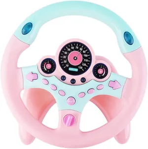 KICHOUSE 1pc Educational Steering Wheel for Interactive Plaything with Rotatable Design Sound Quality Smooth Handles for Comfortable Grip Present for