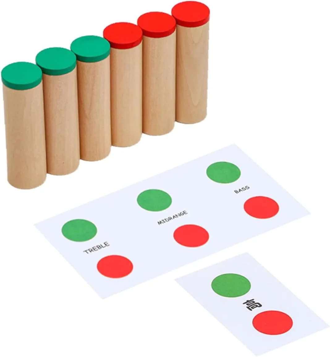 KICHOUSE 1Set Intellectual Development Montessori Sound Cylinders for Cognitive Training Educational Interactive Plaything for Boys and Enhances Memory and Imagination