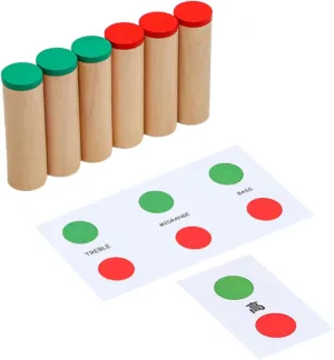 KICHOUSE 1Set Intellectual Development Montessori Sound Cylinders for Cognitive Training Educational Interactive Plaything for Boys and Enhances Memory and Imagination