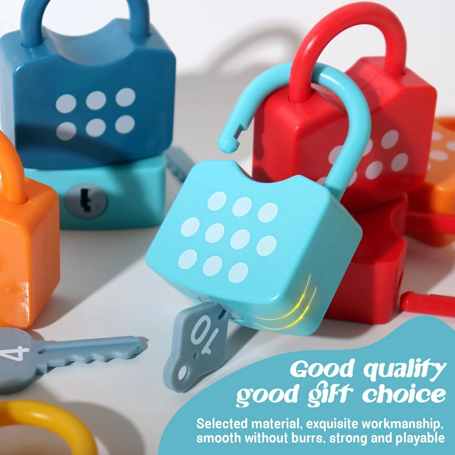 Kids Learning Locks with Keys Numbers Matching & Counting Montessori Educational Toys for Ages 3 yrs  Boys and Girls Preschool Games Gifts