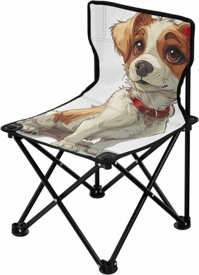 Kigai Folding Camping Chair Heavy Duty Chair Ultralight Compact Portable Beach Chair for Outdoor Camp, Hiking, Travel, Beach, Sporting Event and Picnic, Cute Dog
