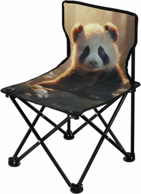 Kigai Folding Camping Chair Heavy Duty Chair Ultralight Compact Portable Beach Chair for Outdoor Camp, Hiking, Travel, Beach, Sporting Event and Picnic, Cute Panda