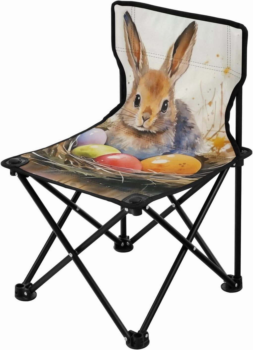 Kigai Folding Camping Chair Heavy Duty Chair Ultralight Compact Portable Beach Chair for Outdoor Camp, Hiking, Travel, Beach, Sporting Event and Picnic, Easter Rabbit