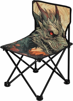 Kigai Folding Camping Chair Heavy Duty Chair Ultralight Compact Portable Beach Chair for Outdoor Camp, Hiking, Travel, Beach, Sporting Event and Picnic, Evil Dragon