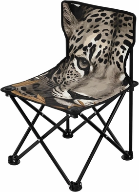 Kigai Folding Camping Chair Heavy Duty Chair Ultralight Compact Portable Beach Chair for Outdoor Camp, Hiking, Travel, Beach, Sporting Event and Picnic, Leopard
