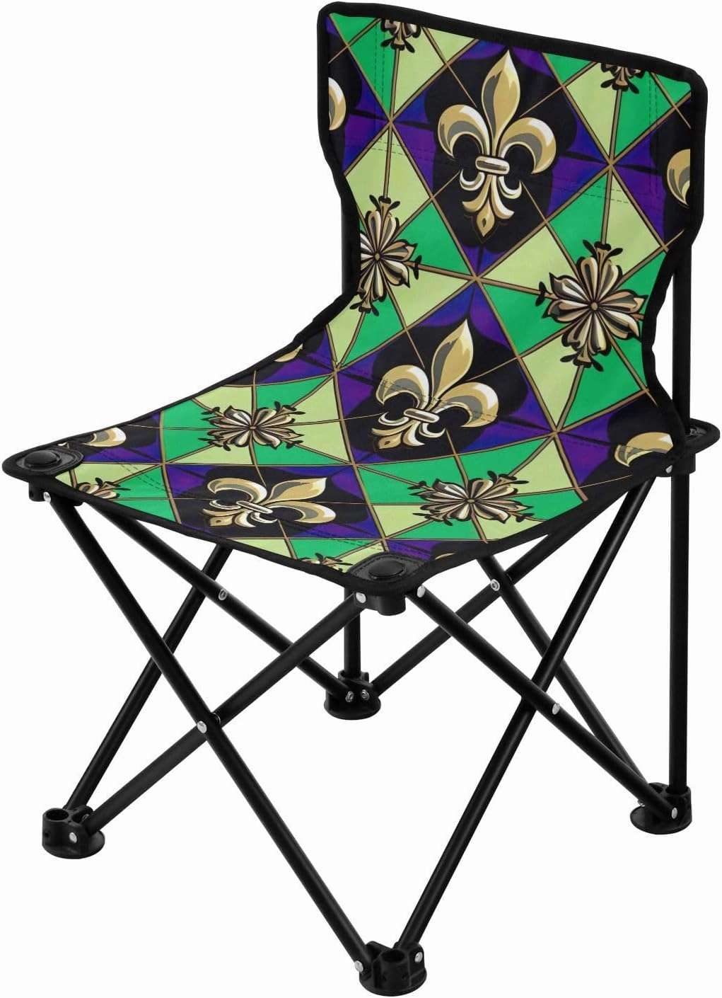 Kigai Folding Camping Chair Heavy Duty Chair Ultralight Compact Portable Beach Chair for Outdoor Camp, Hiking, Travel, Beach, Sporting Event and Picnic, Mardi Gras