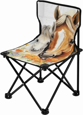 Kigai Folding Camping Chair Heavy Duty Chair Ultralight Compact Portable Beach Chair for Outdoor Camp, Hiking, Travel, Beach, Sporting Event and Picnic, Oil Horse