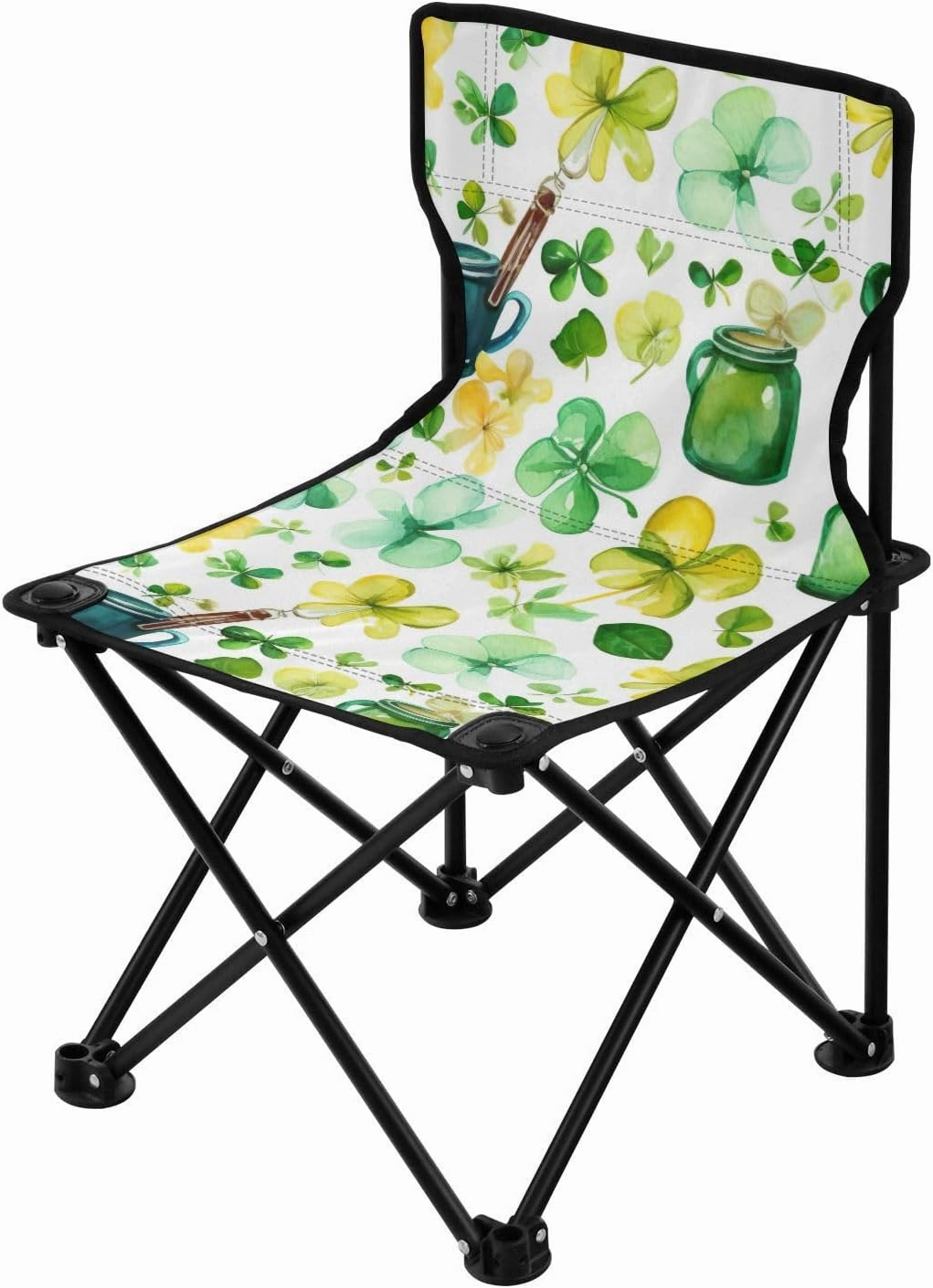 Kigai Folding Camping Chair Heavy Duty Chair Ultralight Compact Portable Beach Chair for Outdoor Camp, Hiking, Travel, Beach, Sporting Event and Picnic, St. Patrick's Day