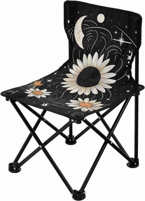 Kigai Folding Camping Chair Heavy Duty Chair Ultralight Compact Portable Beach Chair for Outdoor Camp, Hiking, Travel, Beach, Sporting Event and Picnic, Sun and Moon