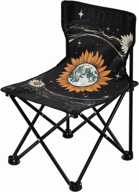 Kigai Folding Camping Chair Heavy Duty Chair Ultralight Compact Portable Beach Chair for Outdoor Camp, Hiking, Travel, Beach, Sporting Event and Picnic, Sun and Moon