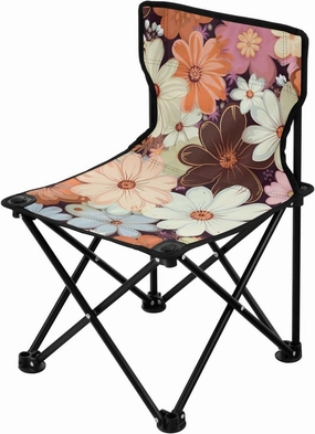 Kigai Folding Camping Chair Heavy Duty Chair Ultralight Compact Portable Beach Chair for Outdoor Camp, Hiking, Travel, Beach, Sporting Event and Picnic, Vintage Flower