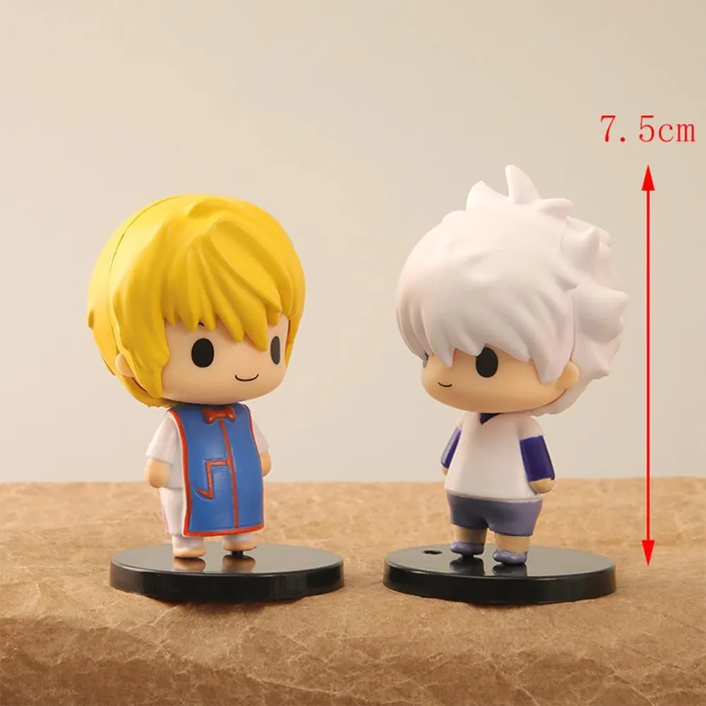 Killua Zaoldyeck Figures Gon Freecss/Kurapika/Chrollo Lucilfer Anime Figure 6PCS PVC Anime Action Figurine 7.5CM