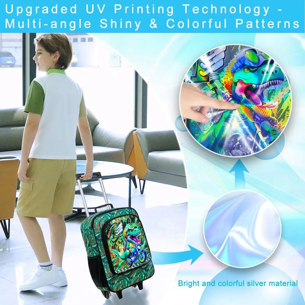 KLFVB Kids Luggage for Boys Girls, Cute Rolling Wheels Suitcase for Toddler, Children Travel Carry on Suitcase