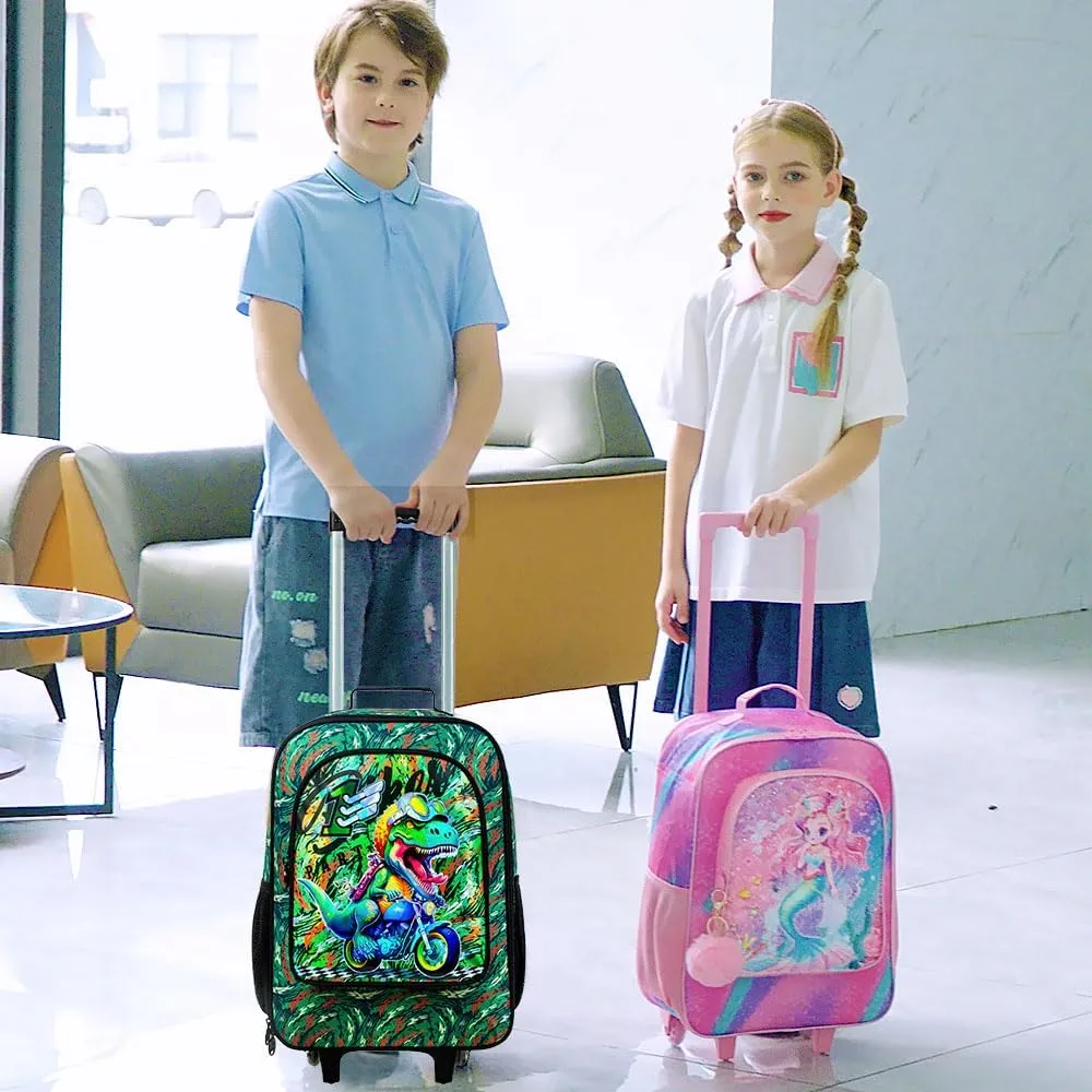 KLFVB Kids Luggage for Boys Girls, Cute Rolling Wheels Suitcase for Toddler, Children Travel Carry on Suitcase