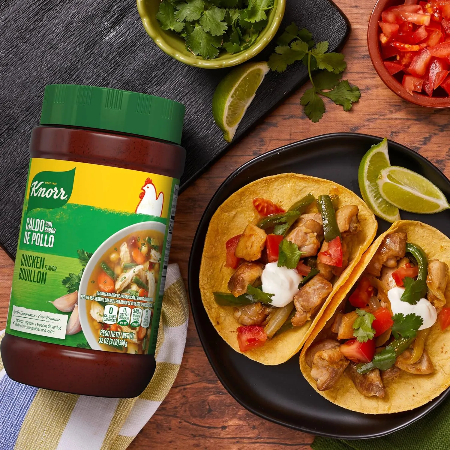 Knorr Granulated Chicken Flavor Bouillon For Sauces, Gravies And Soups Chicken Bouillon Fat And Cholesterol Free 2 lb 3 Pack