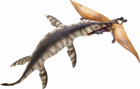 Kronosaurus Vs. Pteranodon, Battle Pack | Prehistoric Dinosaurs Fighting Action Figures, Kids Toys for Learning
