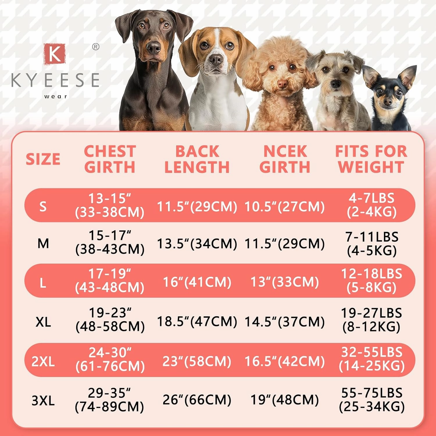 KYEESE 3 Pack Dog Sweaters - Soft Dog Sweatshirts with Stretchy Fleece for Small Dogs (Male, Female), Perfect for Dachshund & Small Breeds