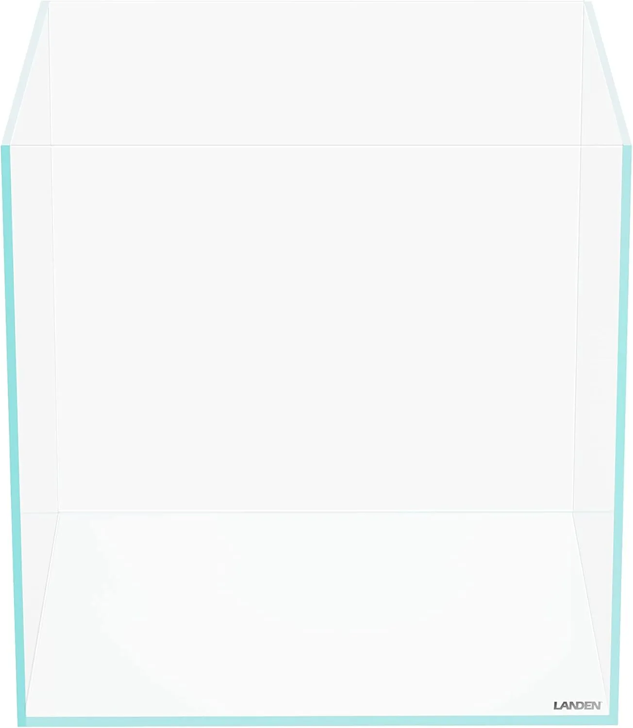 LANDEN 36C 11.5 Gallon Cube Rimless Low Iron Aquarium Tank,W14.2×D14.2×H14.2 in(36x36x36cm) 5mm Thickness with Nano Foam Leveling Mat Included