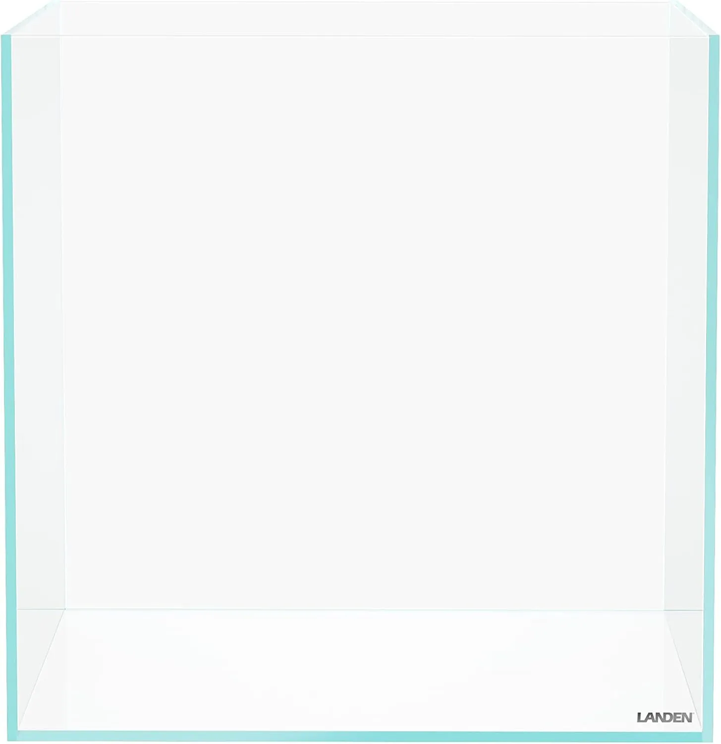 LANDEN 36C 11.5 Gallon Cube Rimless Low Iron Aquarium Tank,W14.2×D14.2×H14.2 in(36x36x36cm) 5mm Thickness with Nano Foam Leveling Mat Included