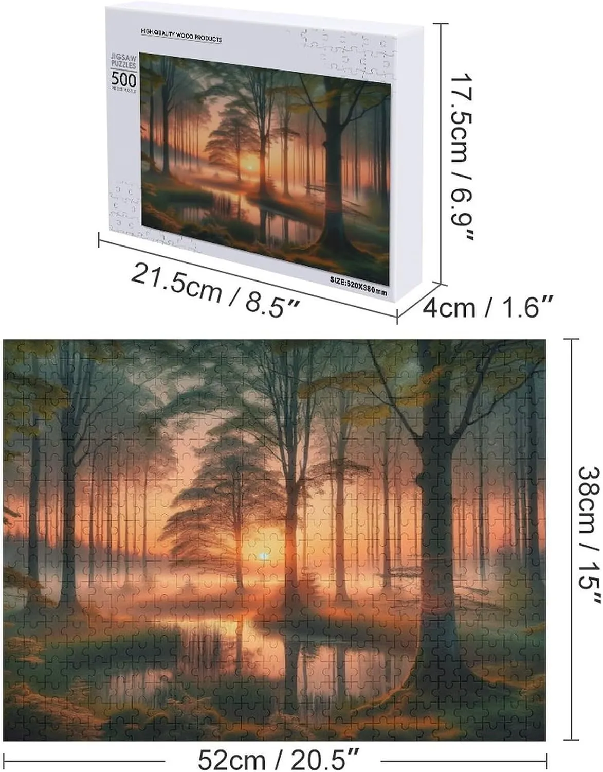 Lanterns in Hoi an City Vietnam Floating Lights Puzzle for Adults and Kids Difficult 500 Piece Jigsaw Puzzle Toy Fun Quarantine Gift Interactive Brain Teaser Challenge for Game Night 20.5x15 Inch