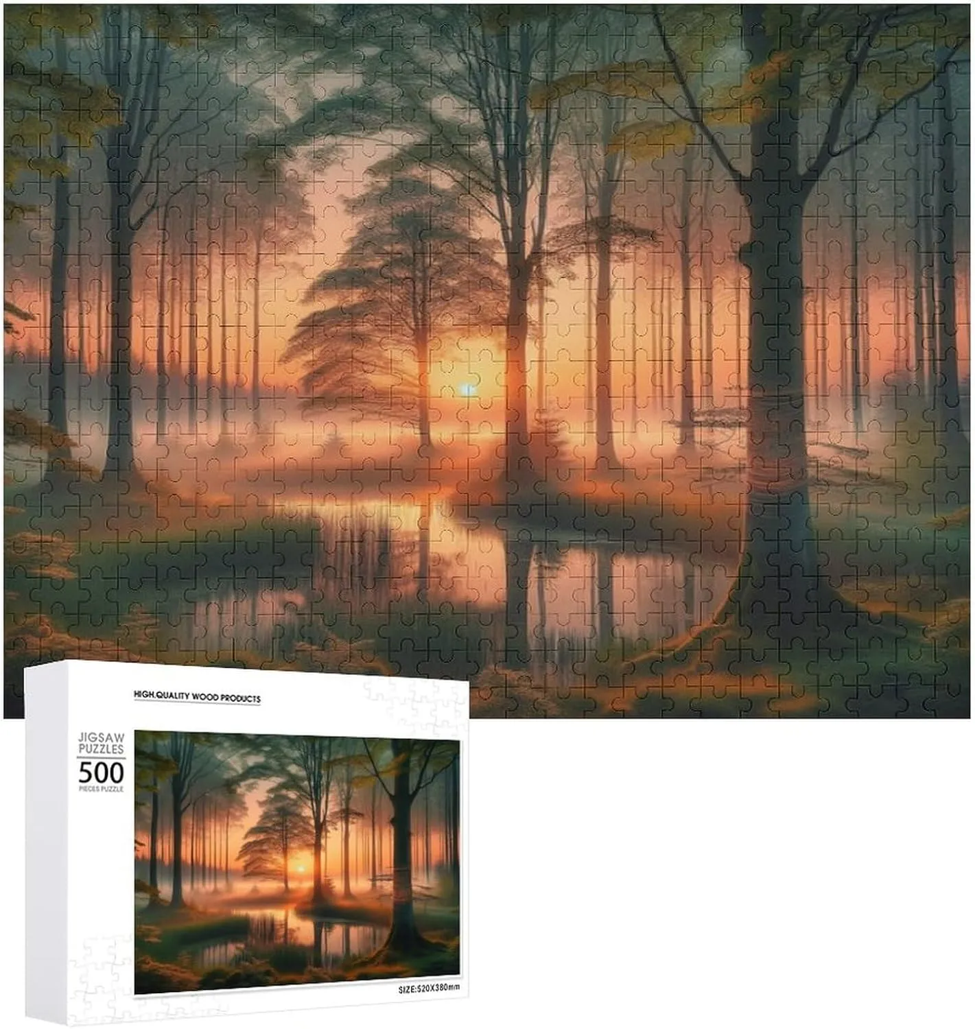 Lanterns in Hoi an City Vietnam Floating Lights Puzzle for Adults and Kids Difficult 500 Piece Jigsaw Puzzle Toy Fun Quarantine Gift Interactive Brain Teaser Challenge for Game Night 20.5x15 Inch