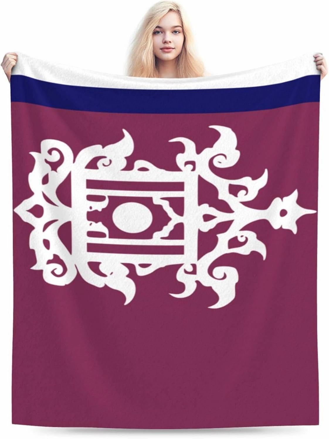 Late 19th Century Flag of Sulu Throw Blanket 50"x40" Soft Cozy Lightweight Blanket Fuzzy Blanket for Couch Bed Sofa