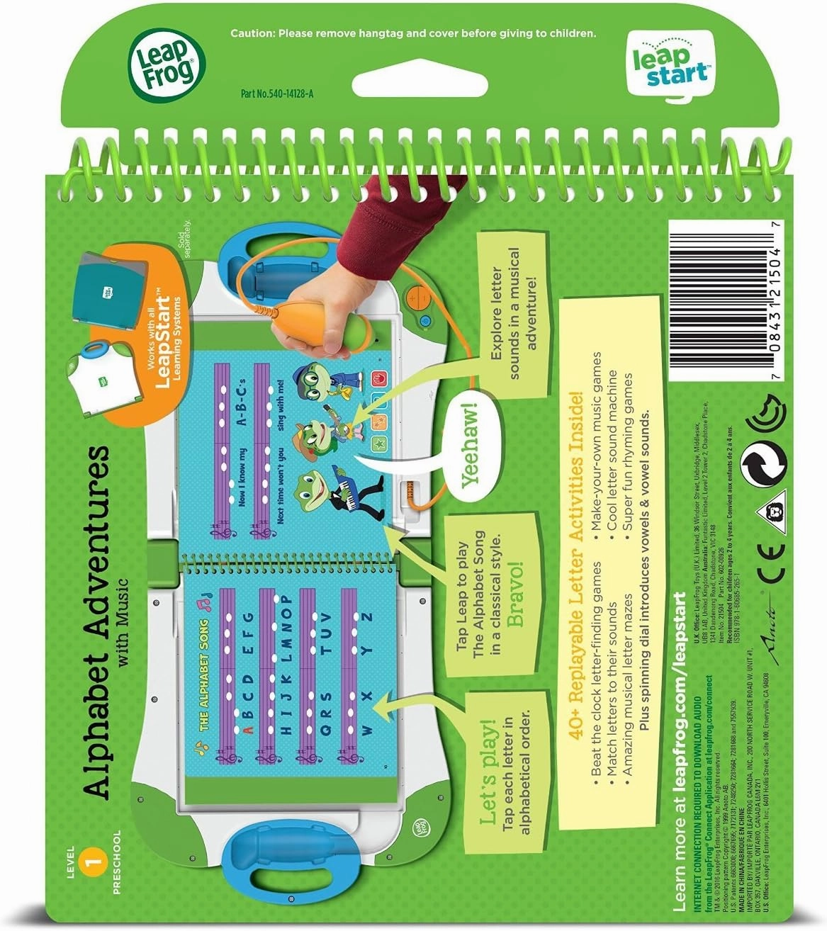 LeapFrog LeapStart Preschool Activity Book: Alphabet Adventures and Music