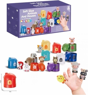 Learning Toys for 1,2,3 Year Old Toddlers, 20Pcs Farm Animals Toys ,Montessori Educational Toy , Matching & Sorting Fine Motor Games, Christmas Birthday Easter Gift for Baby Boys Girls Age 6 Months 