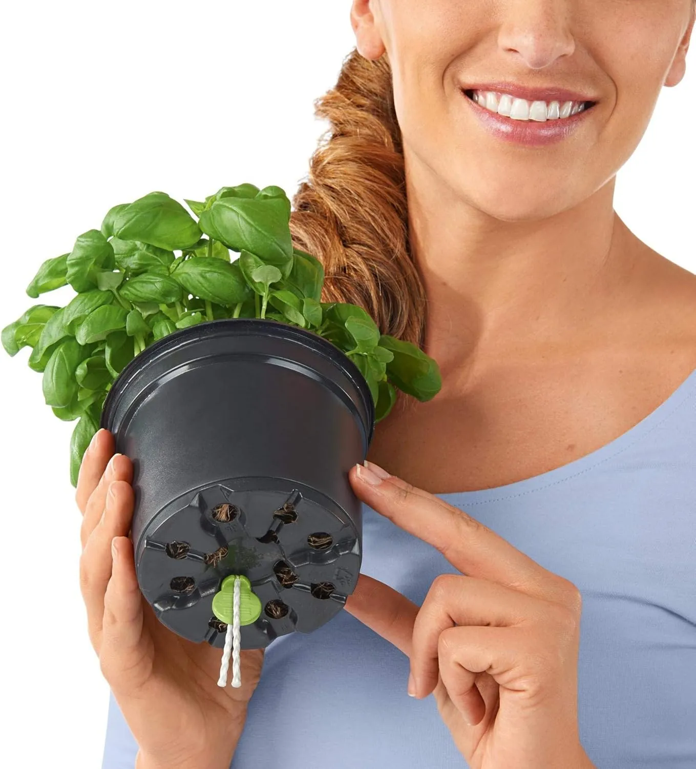 Lechuza 13384 Cube Color 14 Self-Watering Planter for Indoor and Outdoor Use, 6" x 6" x5", Slate