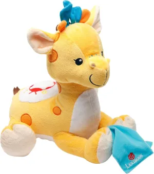 Lexibook Yayé Girafa - Interactive cuddly toy, Sound and light effects, Musical mode, Recording mode, Night light mode, Yellow, MFB300