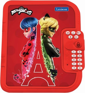 LEXiBOOK - Miraculous, Electronic Secret Diary with Pen and Notebook Included, Interactive, Password, Fun Features, Sounds Effects, Red, SD50MI