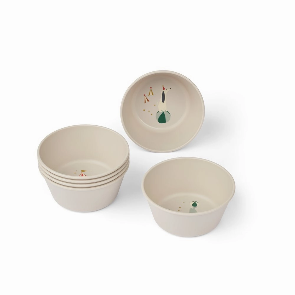 Liewood: Cees Bowl 6-Pack - Circus / Sandy