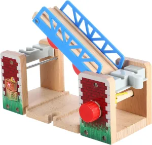 Lifting Bridge for Train Tracks Wooden Railway Toy Boys and Girls Playset Track Scene