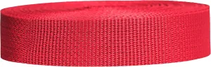 Lightweight Polypropylene Webbing - Poly Strapping for Outdoor DIY Gear Repair, Pet Collars, Crafts – 1 Inch by 10, 25, or 50 Yards, Over 20 Colors