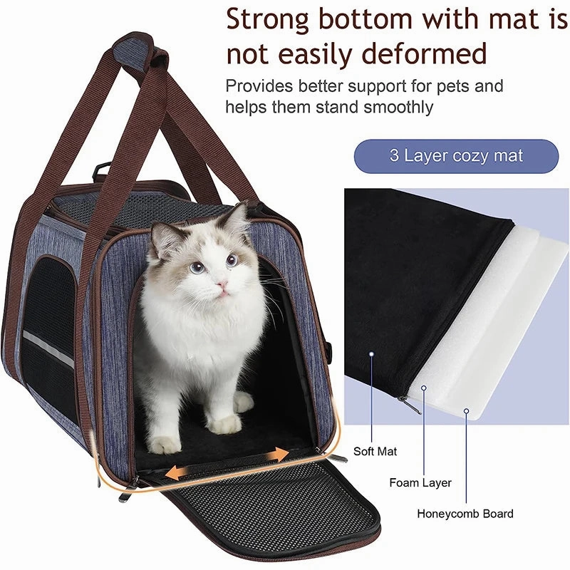 Lightweight Breathable Mesh Window Pet Carrier