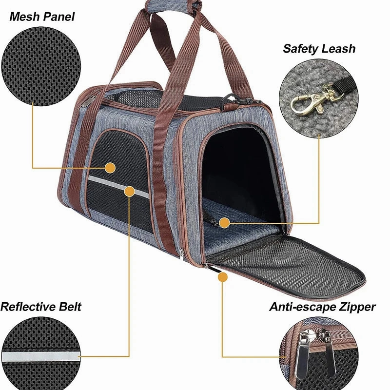 Lightweight Breathable Mesh Window Pet Carrier