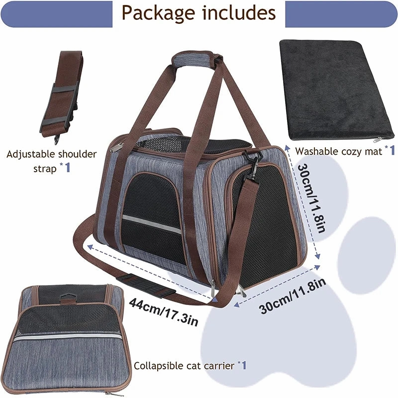 Lightweight Breathable Mesh Window Pet Carrier