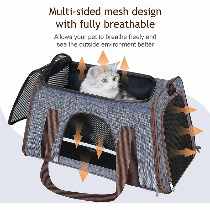 Lightweight Breathable Mesh Window Pet Carrier