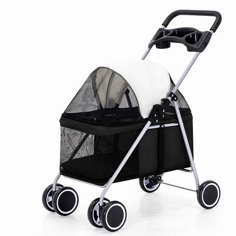 Lightweight Folding Pet Stroller for Cats, Dogs & Rabbits