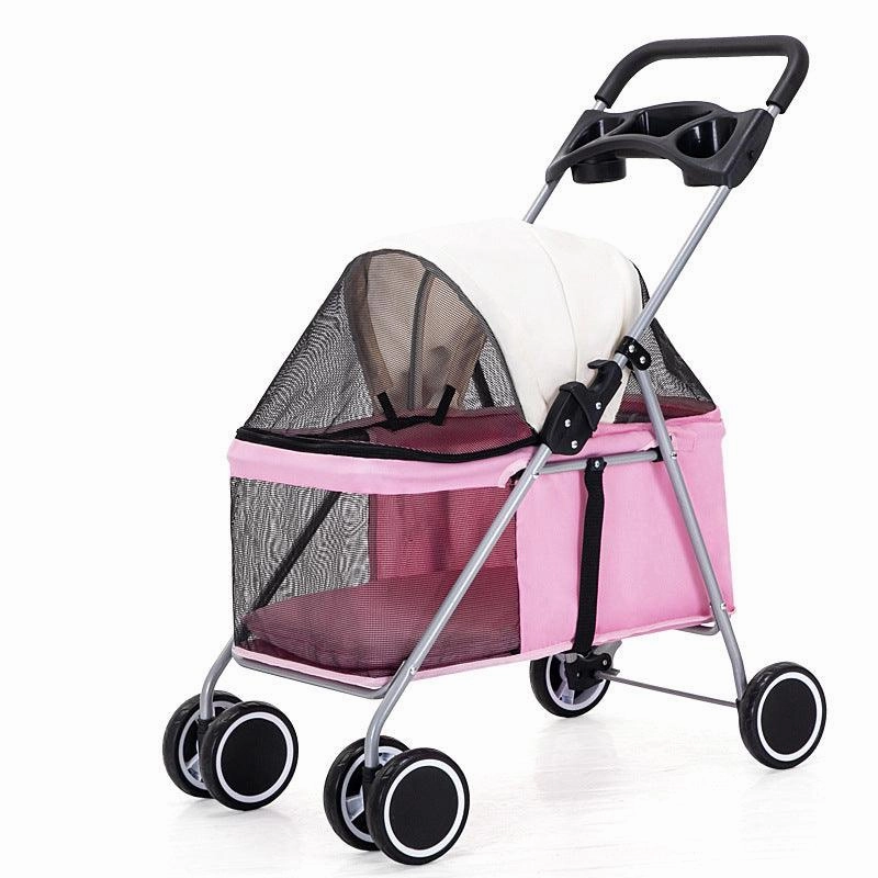 Lightweight Folding Pet Stroller for Cats, Dogs & Rabbits