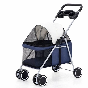 Lightweight Folding Pet Stroller for Cats, Dogs & Rabbits